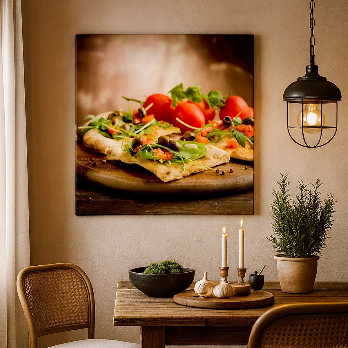 Schilderen op canvas - Recht uit de oven en uit de tuin - 30x30 cm