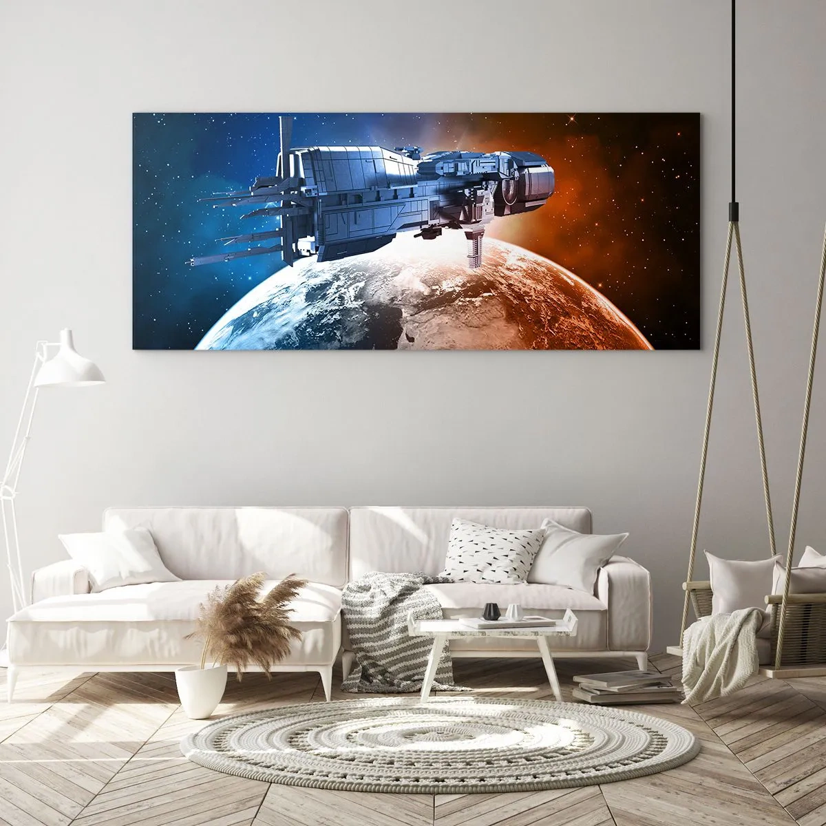 Schilderen op glas - Een zorgvuldige waarnemer - 140x50 cm