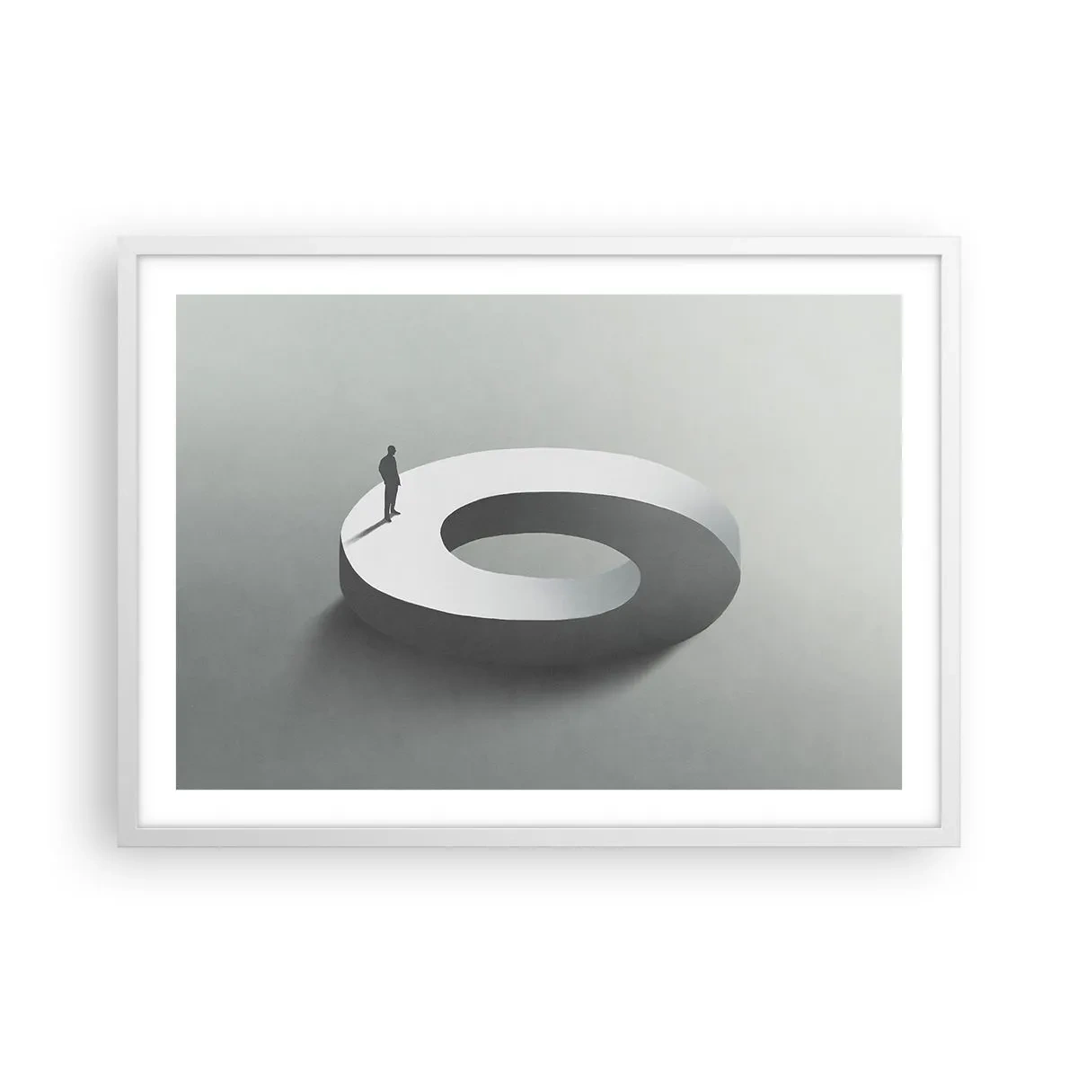 Poster in een witte lijst - En wees hier slim - 70x50 cm