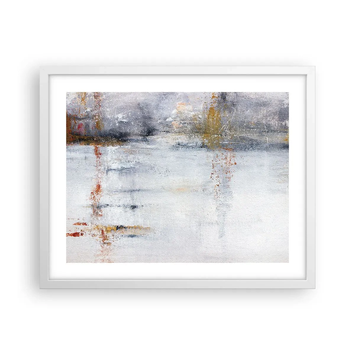 Poster in een witte lijst - Achter de luchtgordijn - 50x40 cm