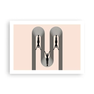 Poster - Op zijn kop - 70x50 cm