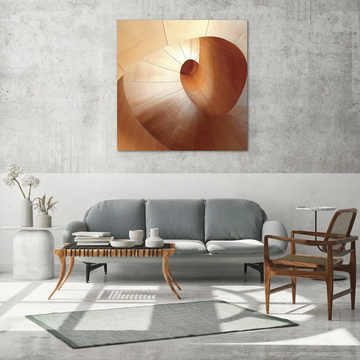 Schilderen op glas - Architecturale serpentijn - 50x50 cm