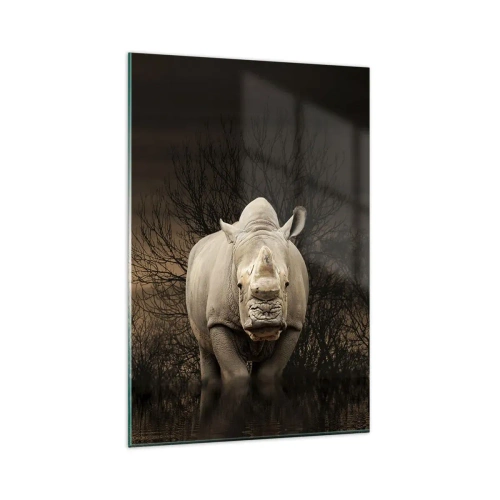 Schilderen op glas - Wit tegen de natuur - 80x120 cm
