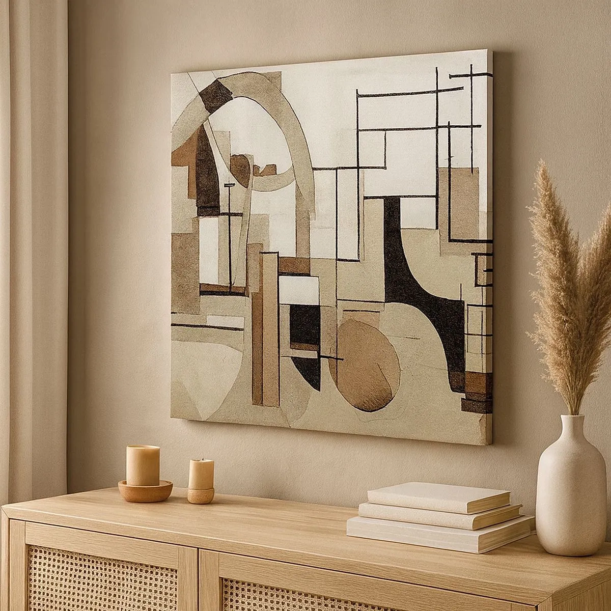 Schilderen op canvas - Stadslandschap 2.0 - 30x30 cm