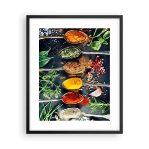 Poster in een zwarte lijst - Culinaire magie - 40x50 cm