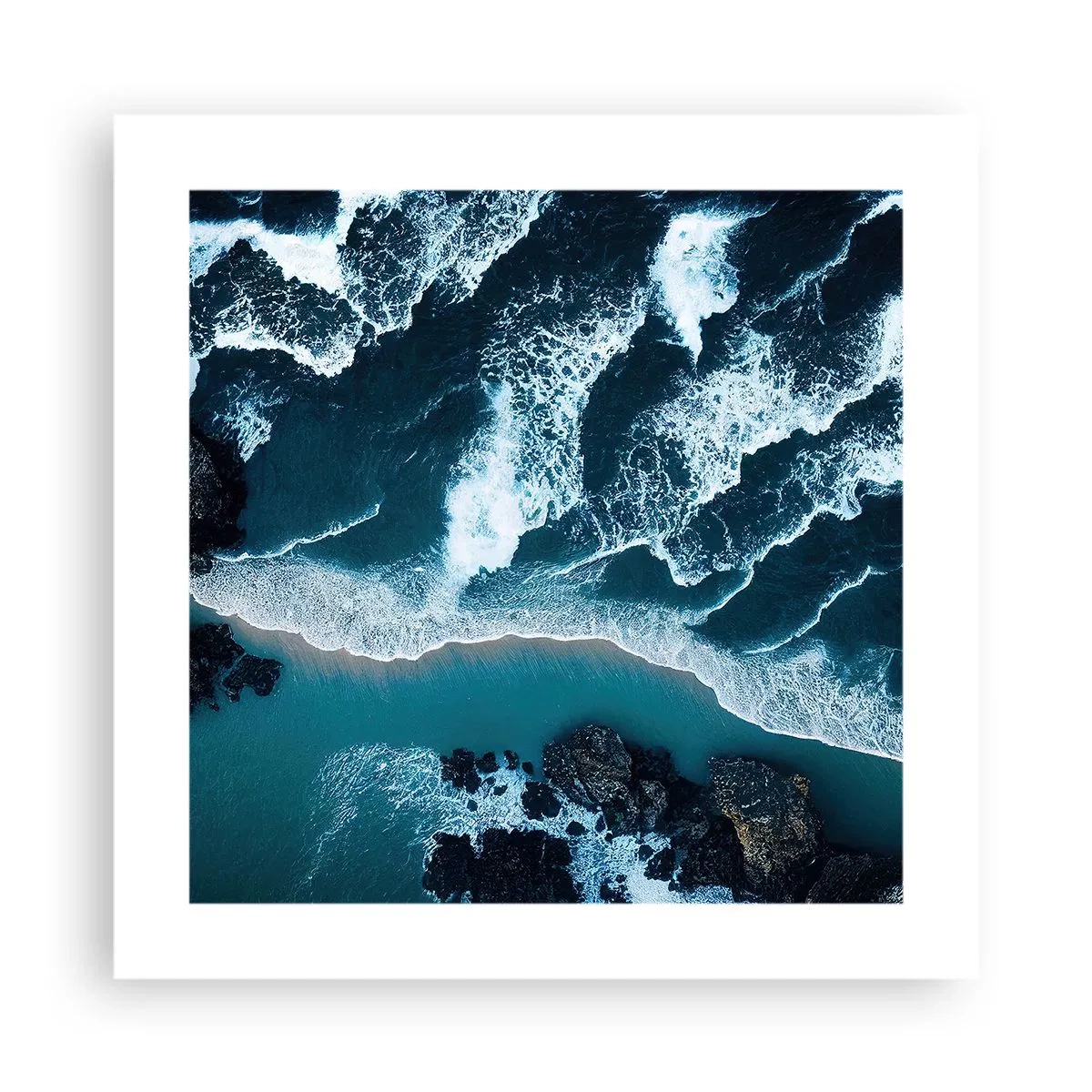 Poster - In golven gewikkeld - 40x40 cm