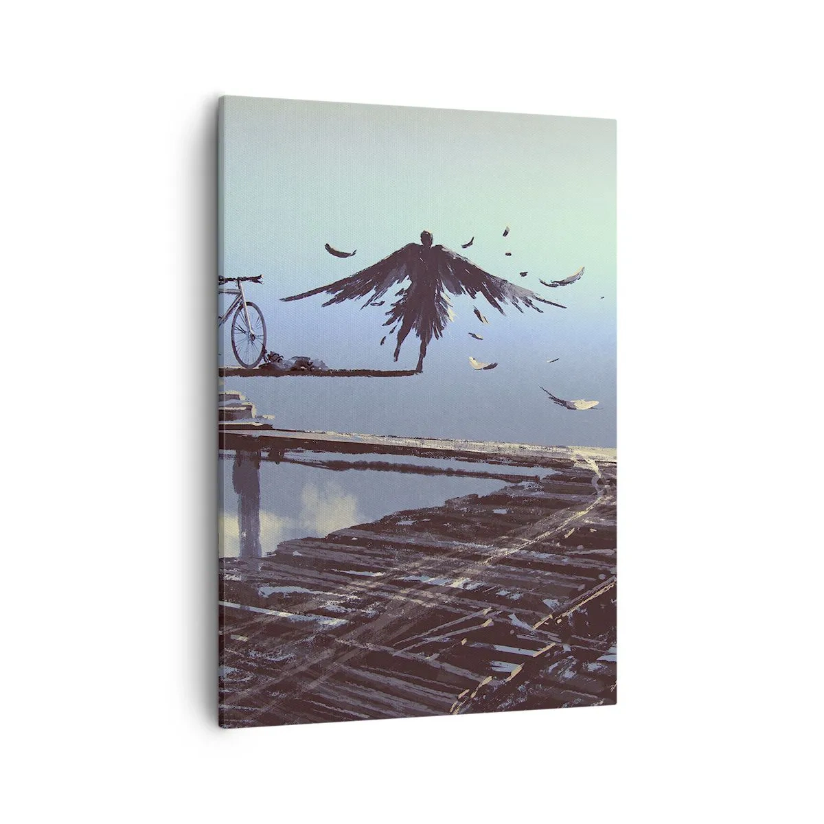 Schilderen op canvas - Icarus leeft voor altijd - 50x70 cm