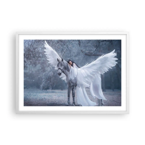 Poster in een witte lijst - Een geïnspireerd moment - 70x50 cm