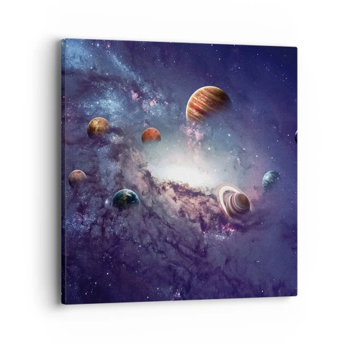Schilderen op canvas - Zonne-dans systeem - 40x40 cm