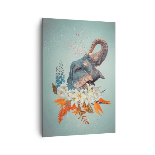 Schilderen op canvas - Een gebrul van vreugde - 70x100 cm