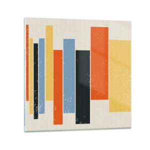 Schilderen op glas - Muzieknotatie - 70x70 cm