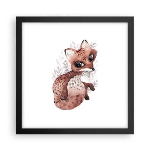 Poster in een zwarte lijst - Houd er gewoon van - 30x30 cm