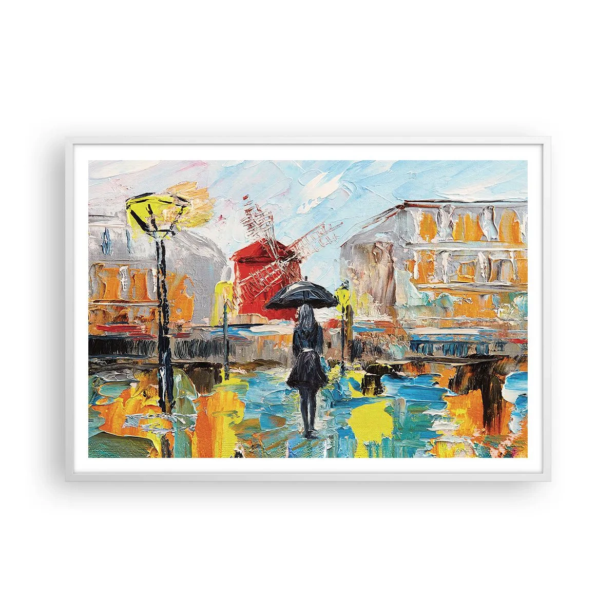 Poster in een witte lijst - Parijse legendes - 100x70 cm