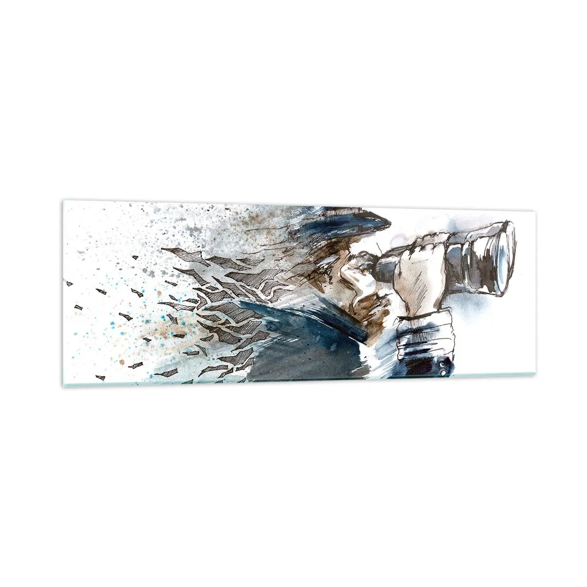 Schilderen op glas - Tien op de schaal van Beaufort! - 90x30 cm