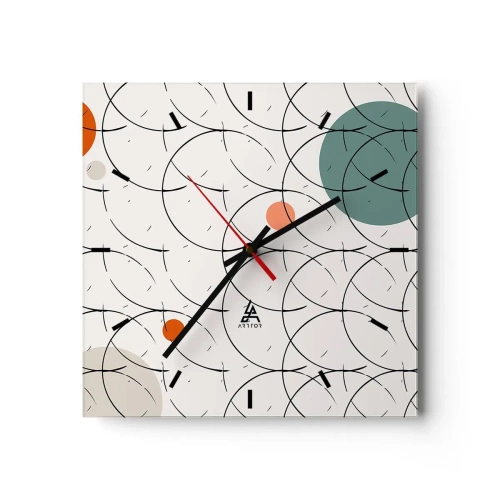 Wandklok - Klok - In de pop-art-sfeer - 30x30 cm