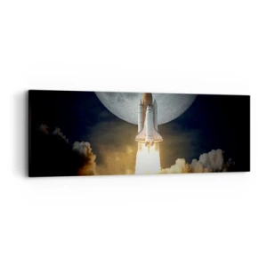 Schilderen op canvas - Het begin van een onaards avontuur - 90x30 cm