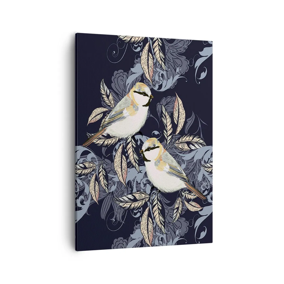 Schilderen op canvas - Geel-blauwe triller - 50x70 cm