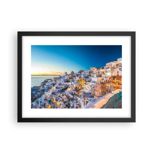 Poster in een zwarte lijst - De essentie van Grieksheid - 40x30 cm