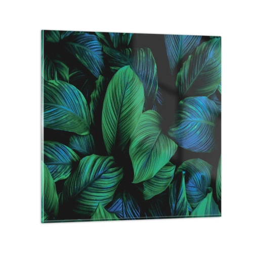 Schilderen op glas - In de groene menigte - 70x70 cm