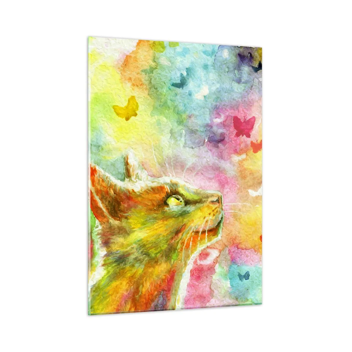 Schilderen op glas - Baju-baju in het kattenparadijs - 50x70 cm