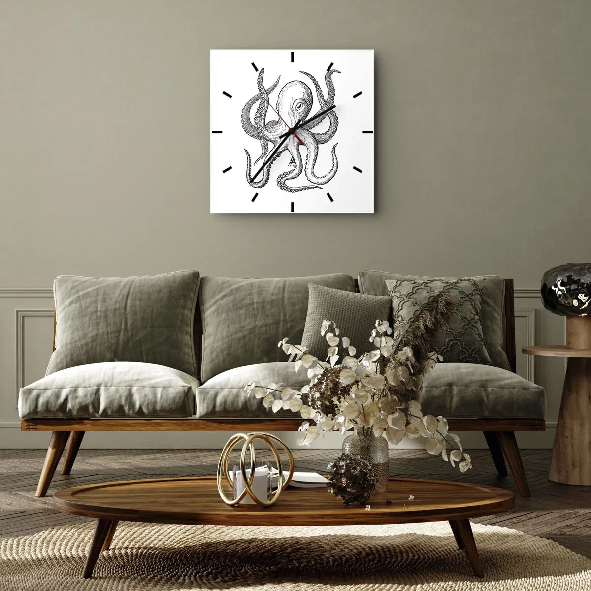 Wandklok - Klok - Dansend met de golven - 40x40 cm