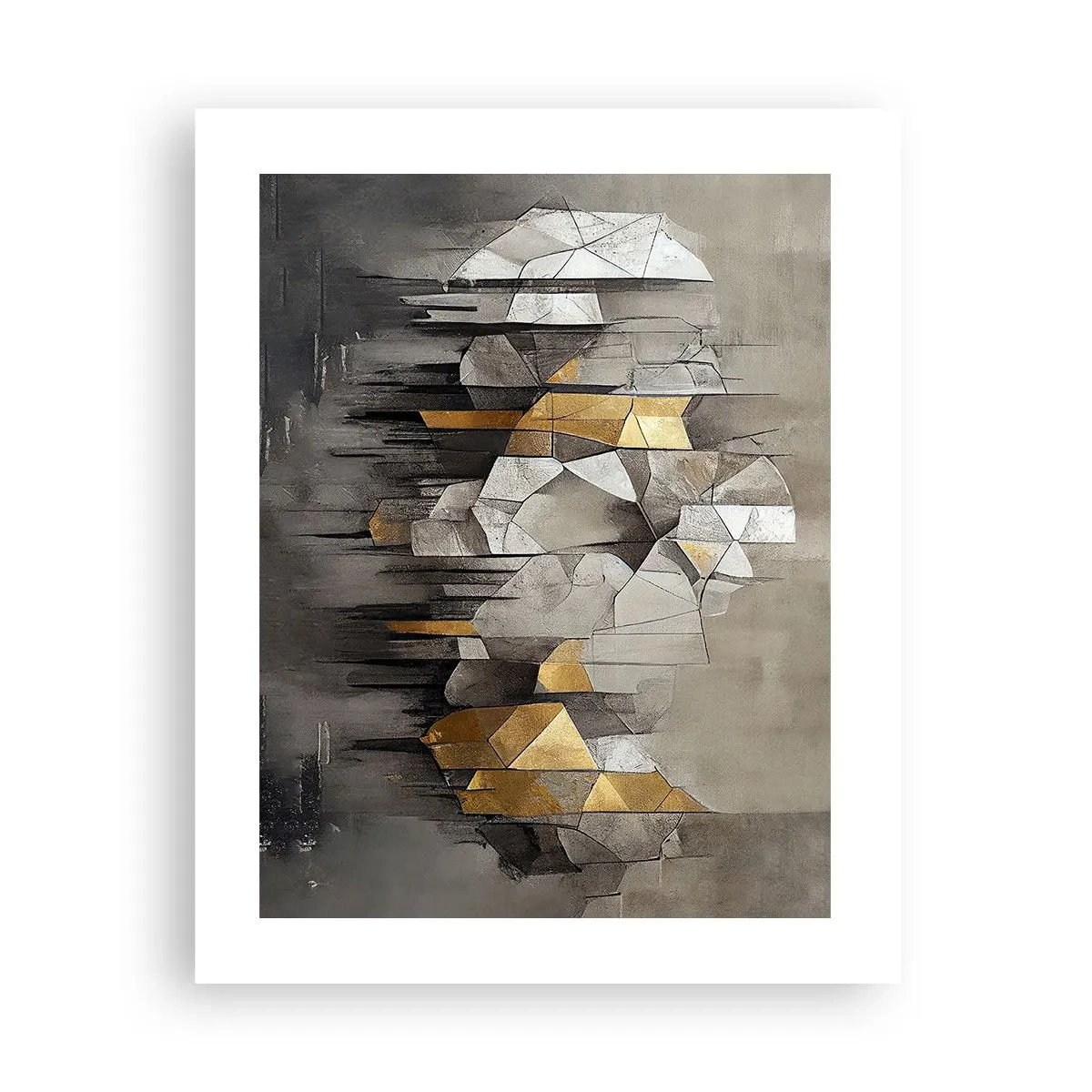 Poster - Compositie van ijs en licht - 40x50 cm