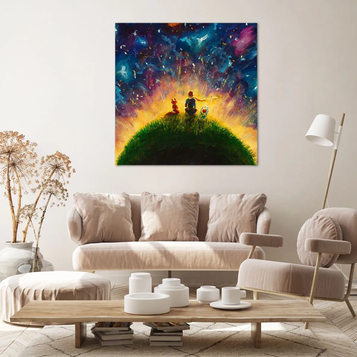 Schilderen op canvas - Liefde en vriendschap - de hele wereld - 50x50 cm