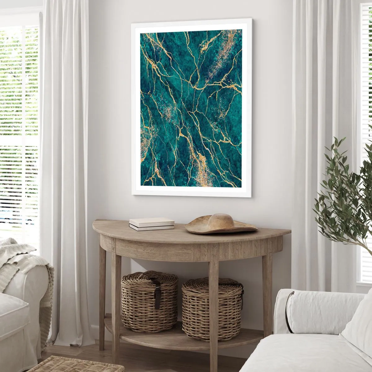 Poster in een witte lijst - Goudmijn - 50x70 cm