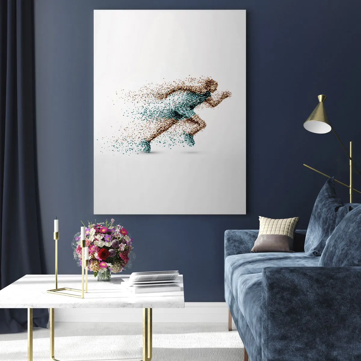 Schilderen op glas - Het leven is een vlucht - 70x100 cm