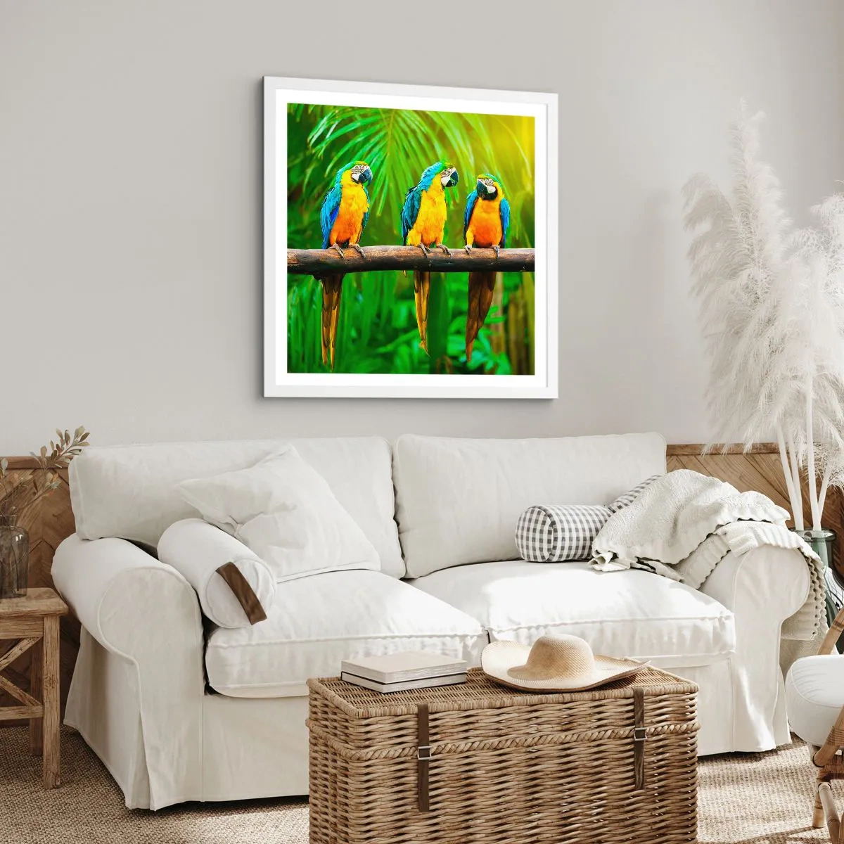 Poster in een witte lijst - En heb je gehoord dat ze...? - 30x30 cm