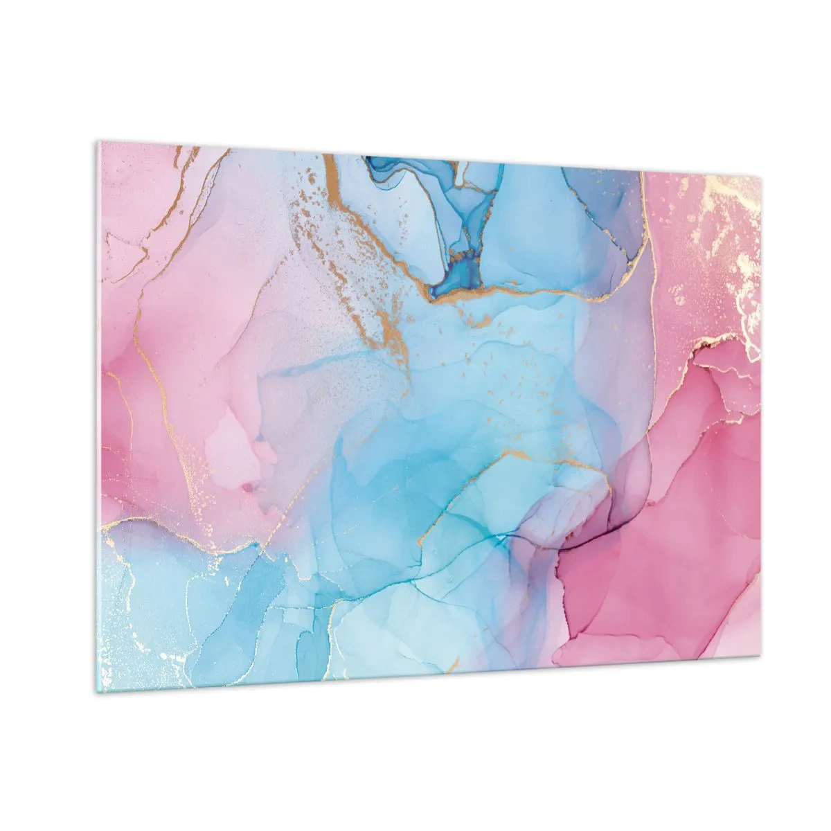 Schilderen op glas - Ontmoeting en interpenetratie - 100x70 cm