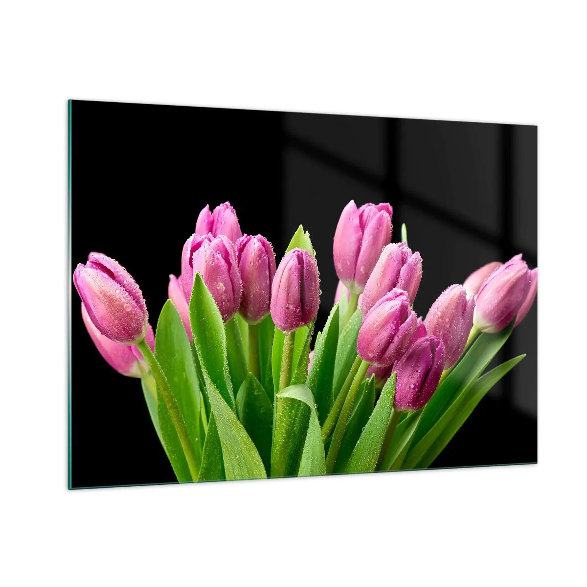 Schilderen op glas - Lila vreugde van de lente - 100x70 cm