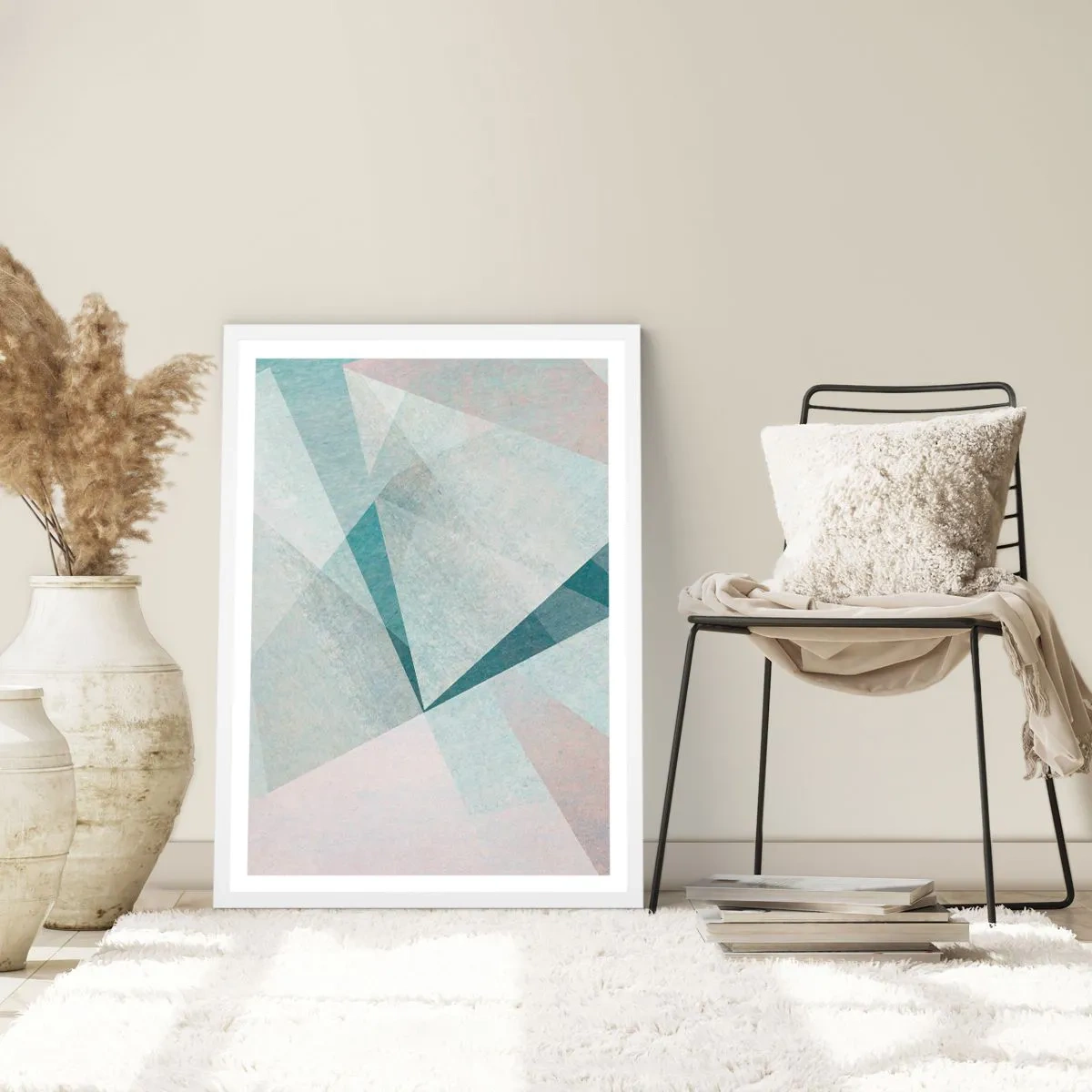 Poster in een witte lijst - Makkelijk maar dynamisch - 70x100 cm