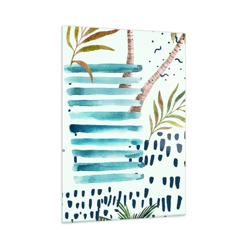 Schilderen op glas - Vakantie onder palmbomen - 50x70 cm