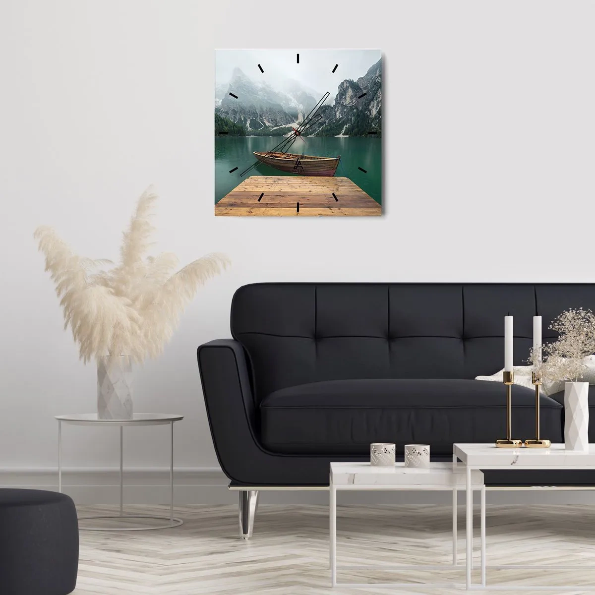Wandklok - Klok - "En de trotse rotsen van het voorhoofd" - 30x30 cm