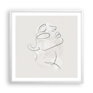 Poster in een witte lijst - De omtrek van een droom - 60x60 cm