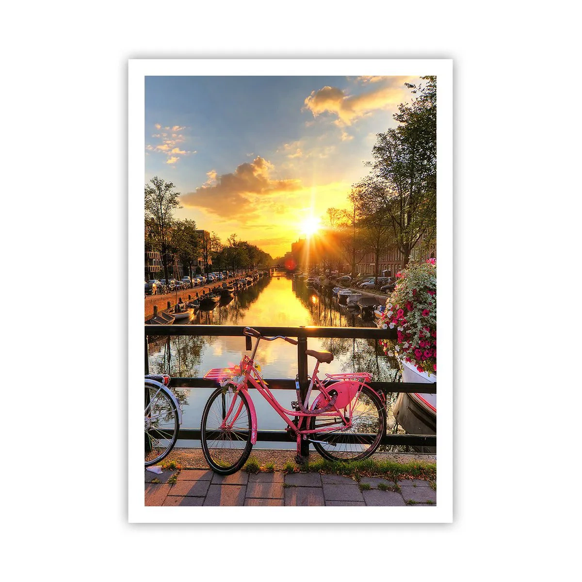 Poster - Lenteochtend in Amsterdam - 70x100 cm