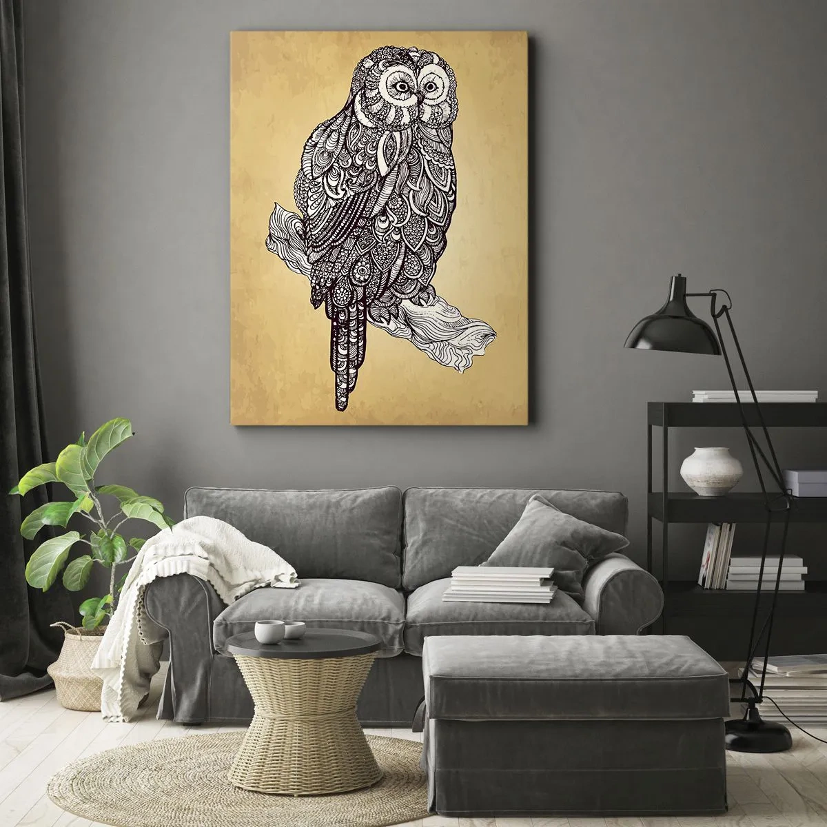 Schilderen op canvas - Ingewikkelde ornamenten van wijsheid - 50x70 cm