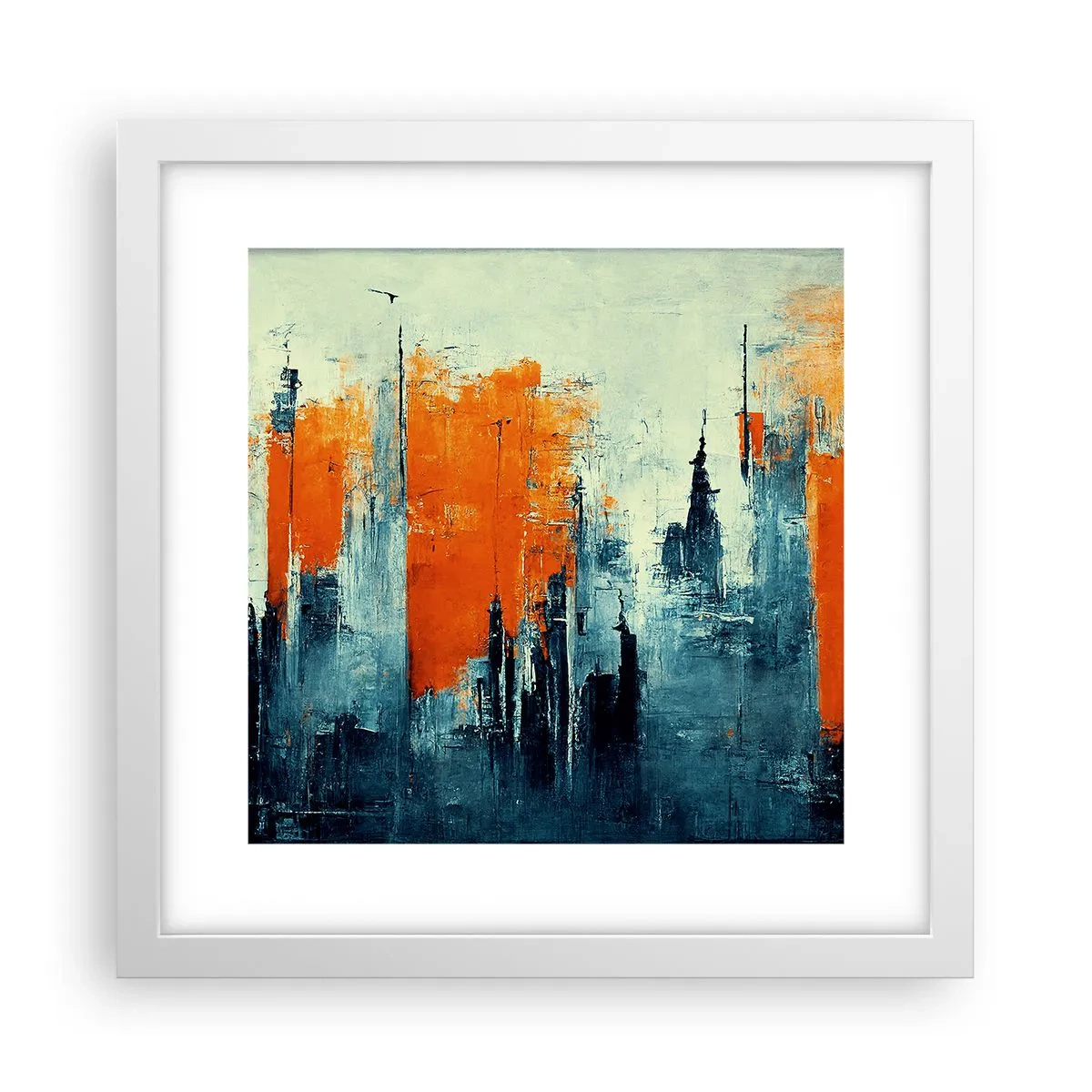 Poster in een witte lijst - Modern landschap - 30x30 cm