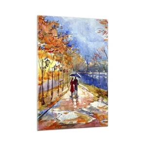 Schilderen op glas - Samen tot de grens van de tijd - 80x120 cm
