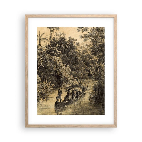 Een poster in een licht eiken lijst - Expeditie naar de bron - 40x50 cm