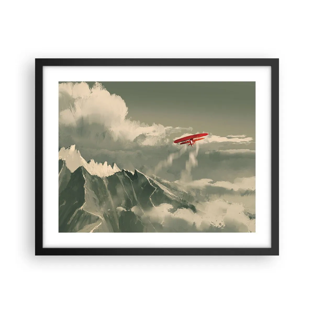 Poster in een zwarte lijst - Onverschrokken pionier - 50x40 cm