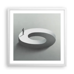 Poster in een witte lijst - En wees hier slim - 50x50 cm