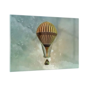 Schilderen op glas - Baanbrekende vluchten - 100x70 cm