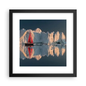 Poster in een zwarte lijst - Aan de rand van de wereld - 30x30 cm