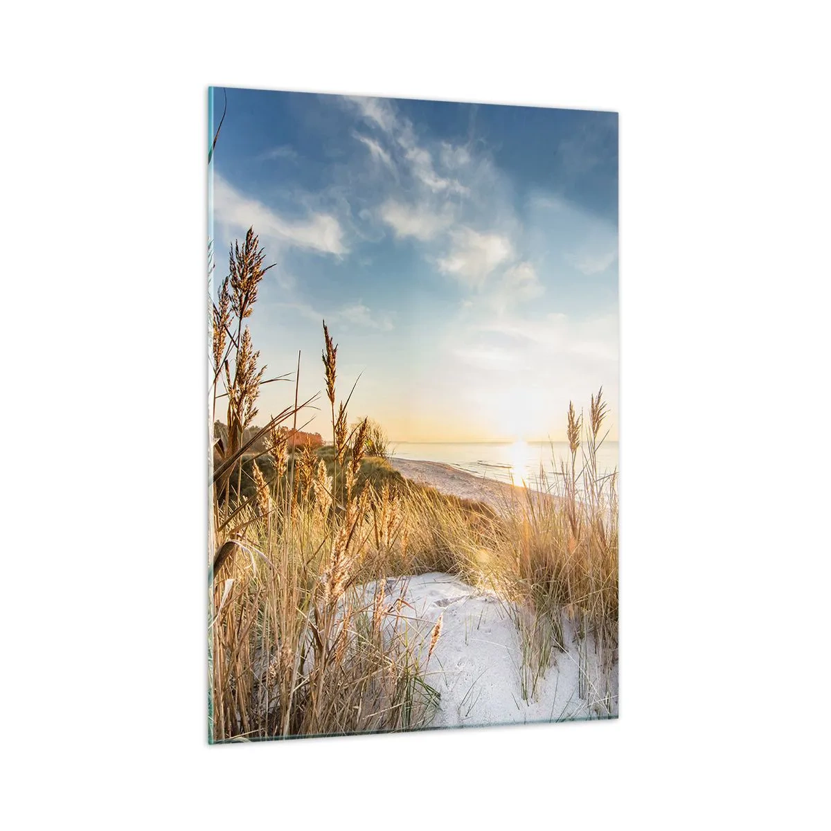 Schilderen op glas - Noord strand - 50x70 cm