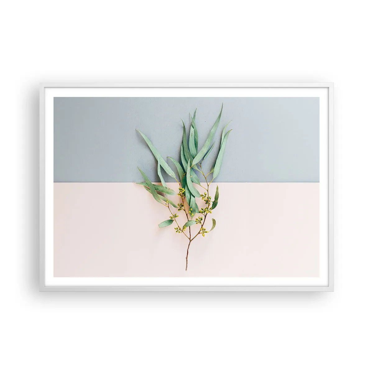 Poster in een witte lijst - Subtiliteit in pastelkleuren - 100x70 cm