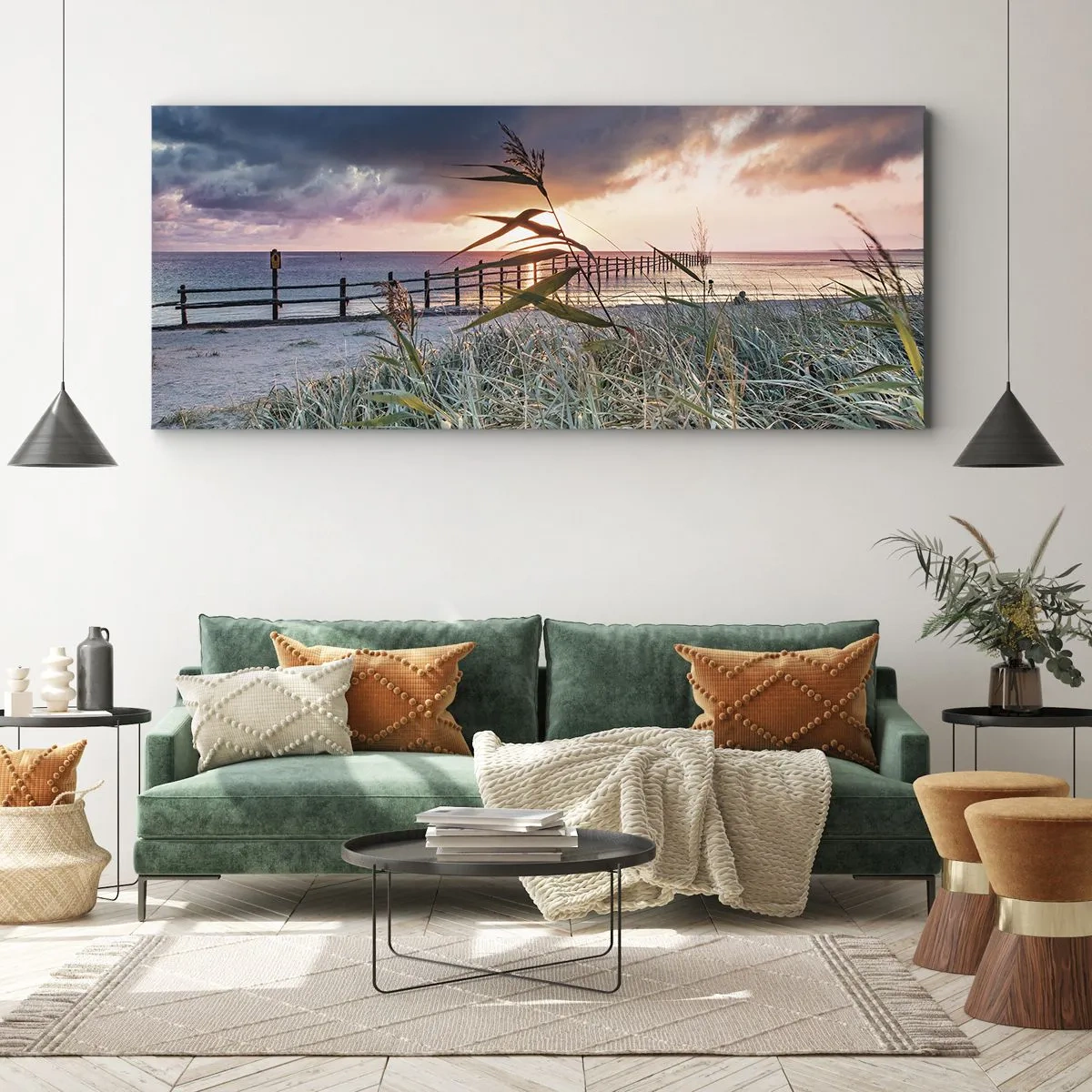 Schilderen op canvas - Het gaat niet met de wind mee - 160x50 cm