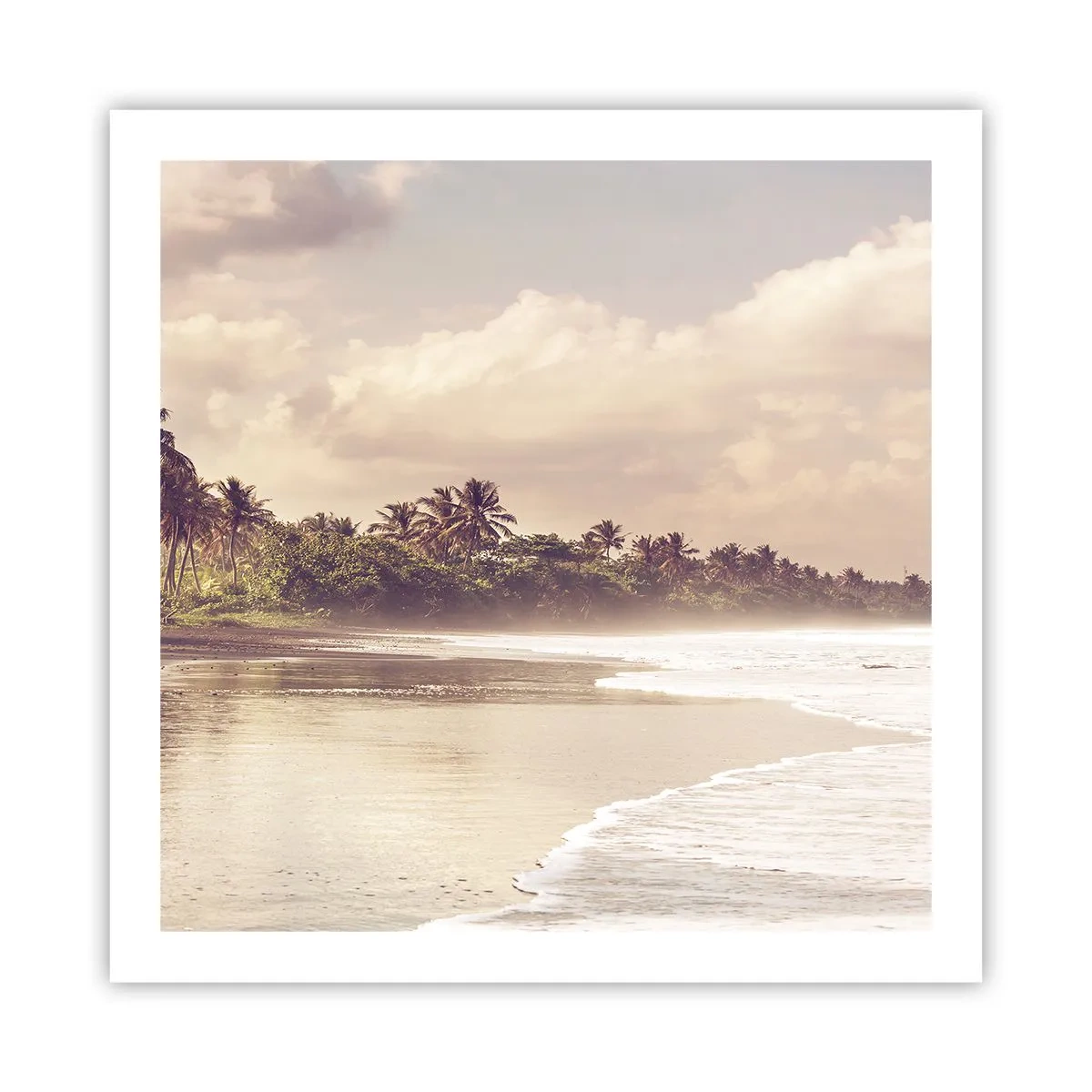 Poster - De streling van de golven - 60x60 cm