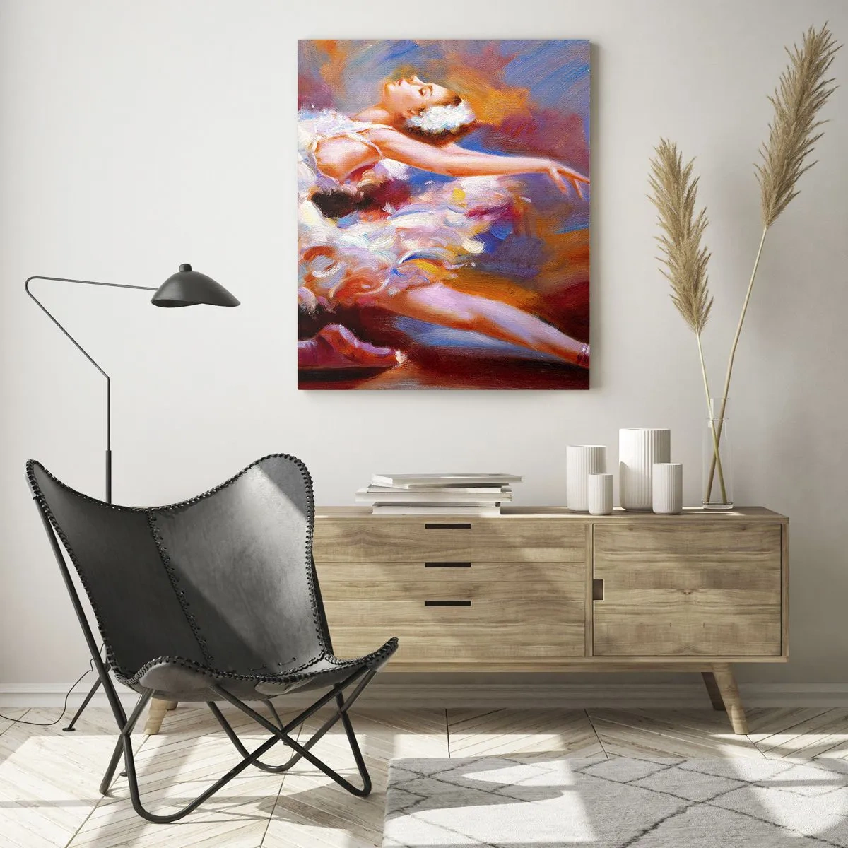Schilderen op glas - Zwaan gratie - 70x100 cm